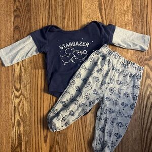 Disney Baby Stargazer Outfit - Navy and Gray